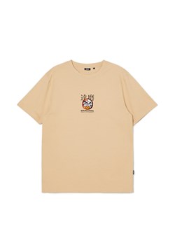 Cropp - Beżowa koszulka z haftem - beżowy ze sklepu Cropp w kategorii T-shirty męskie - zdjęcie 169878359