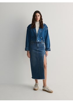 Reserved - Jeansowa spódnica midi - niebieski ze sklepu Reserved w kategorii Spódnice - zdjęcie 169879047