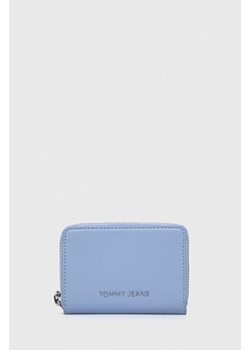 Tommy Jeans portfel damski kolor niebieski ze sklepu ANSWEAR.com w kategorii Portfele damskie - zdjęcie 169879937