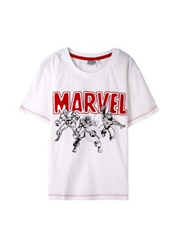 Biała koszulka chłopięca Marvel ze sklepu 5.10.15 w kategorii T-shirty chłopięce - zdjęcie 169880178