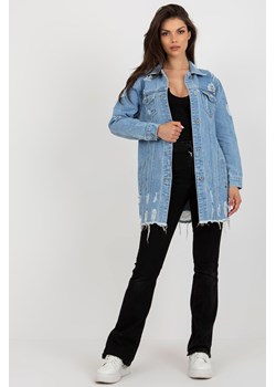 Niebieska długa kurtka jeansowa oversize ze sklepu 5.10.15 w kategorii Kurtki damskie - zdjęcie 169880276