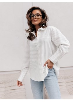 Koszula Cora Stripes Biała ze sklepu Lisa Mayo w kategorii Koszule damskie - zdjęcie 169880819