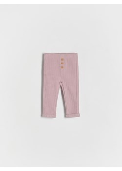 Reserved - Prążkowane legginsy - brudny róż ze sklepu Reserved w kategorii Legginsy niemowlęce - zdjęcie 169881799