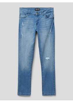 Jeansy z efektem znoszenia i wpuszczanymi kieszeniami model ‘Rocky’ ze sklepu Peek&Cloppenburg  w kategorii Spodnie chłopięce - zdjęcie 169882216