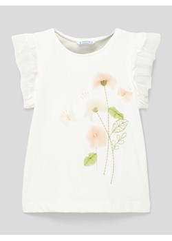 T-shirt obszyty falbanami ze sklepu Peek&Cloppenburg  w kategorii Bluzki dziewczęce - zdjęcie 169882498