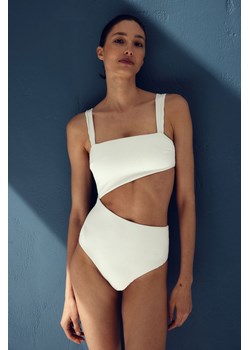 H & M - Kostium kąpielowy High Leg - Biały ze sklepu H&M w kategorii Stroje kąpielowe - zdjęcie 169882685