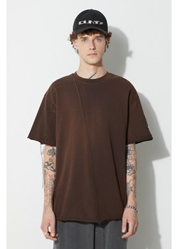 A-COLD-WALL* t-shirt bawełniany SHIRAGA T-SHIRT kolor brązowy gładki ACWMTS158B ze sklepu ANSWEAR.com w kategorii T-shirty męskie - zdjęcie 169883685