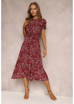 Bordowa Sukienka Shewen ze sklepu Renee odzież w kategorii Sukienki - zdjęcie 169885167