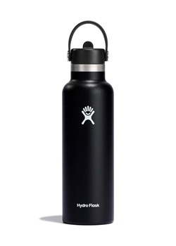 Hydro Flask butelka termiczna 21 Oz Standard Flex Straw Cap Black kolor czarny S21FS001 ze sklepu ANSWEAR.com w kategorii Bidony i butelki - zdjęcie 169886796