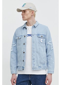 Karl Kani kurtka jeansowa męska kolor niebieski przejściowa ze sklepu ANSWEAR.com w kategorii Kurtki męskie - zdjęcie 169887199