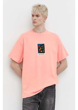 Volcom t-shirt bawełniany x ARTHUR LONGO męski kolor różowy z nadrukiem ze sklepu ANSWEAR.com w kategorii T-shirty męskie - zdjęcie 169887567