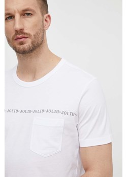 Liu Jo t-shirt bawełniany męski kolor biały z nadrukiem ze sklepu ANSWEAR.com w kategorii T-shirty męskie - zdjęcie 169887607