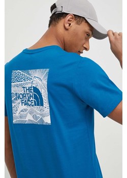 The North Face t-shirt bawełniany męski kolor niebieski z nadrukiem NF0A87NVRBI1 ze sklepu ANSWEAR.com w kategorii T-shirty męskie - zdjęcie 169887637