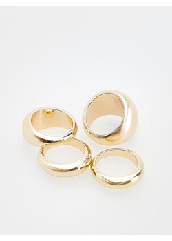 Reserved - Zestaw pozłacanych pierścionków - złoty ze sklepu Reserved w kategorii Pierścionki - zdjęcie 169888505