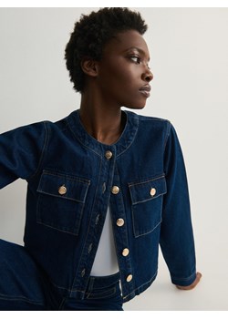 Reserved - Kurtka jeansowa - granatowy ze sklepu Reserved w kategorii Kurtki damskie - zdjęcie 169888596