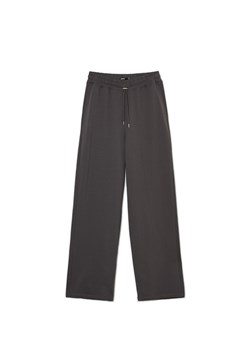Cropp - Szare dresowe spodnie wide leg - szary ze sklepu Cropp w kategorii Spodnie damskie - zdjęcie 169890937