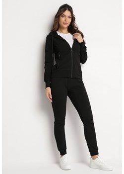 Czarny Komplet Dresowy z Zasuwaną Bluzą i Joggerami Bregida ze sklepu Born2be Odzież w kategorii Dresy damskie - zdjęcie 169892996