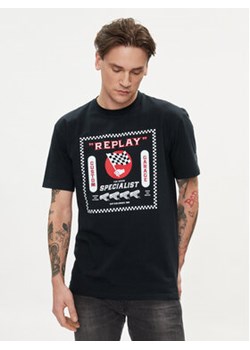 Replay T-Shirt M6649.000.2660 098 Czarny Regular Fit ze sklepu MODIVO w kategorii T-shirty męskie - zdjęcie 169895526