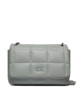 Calvin Klein Torebka Square Quilt Conv Shoulder Bag K60K612332 Szary ze sklepu MODIVO w kategorii Listonoszki - zdjęcie 169896159