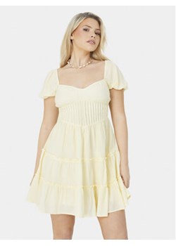 Brave Soul Sukienka letnia LDRW-654BELINDAL Żółty Straight Fit ze sklepu MODIVO w kategorii Sukienki - zdjęcie 169896336