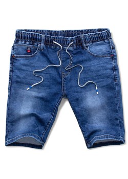 Męskie szorty jeansowe z sznurkami niebieskie Recea ze sklepu Recea.pl w kategorii Spodenki męskie - zdjęcie 169903737