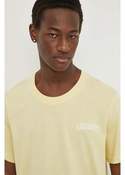 Les Deux t-shirt bawełniany kolor żółty z nadrukiem ze sklepu ANSWEAR.com w kategorii T-shirty męskie - zdjęcie 169903895