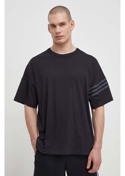 adidas Originals t-shirt bawełniany męski kolor czarny z aplikacją  IR9452 ze sklepu ANSWEAR.com w kategorii T-shirty męskie - zdjęcie 169904397