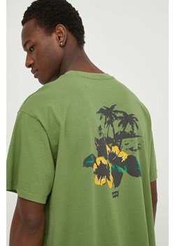 Levi&apos;s t-shirt bawełniany męski kolor zielony z aplikacją ze sklepu ANSWEAR.com w kategorii T-shirty męskie - zdjęcie 169904495