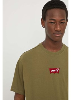 Levi&apos;s t-shirt bawełniany męski kolor zielony z aplikacją ze sklepu ANSWEAR.com w kategorii T-shirty męskie - zdjęcie 169904506