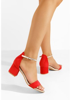 Czerwone eleganckie sandały Landete ze sklepu Zapatos w kategorii Sandały damskie - zdjęcie 169905299