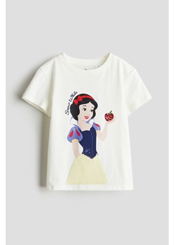 H & M - T-shirt z odwracanymi cekinami - Biały ze sklepu H&M w kategorii Bluzki dziewczęce - zdjęcie 169907807