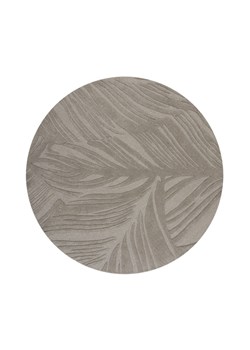 H & M - Lino Leaf Hand Carved Wool Circle Rug - Szary ze sklepu H&M w kategorii Dywany - zdjęcie 169907915