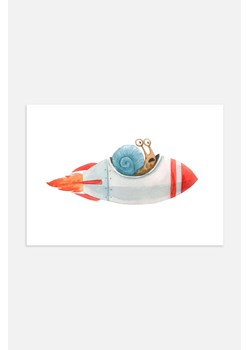 H & M - Speedy Snail Plakat - Biały ze sklepu H&M w kategorii Plakaty - zdjęcie 169908089