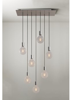 H & M - Metalowa Lampa Sufitowa Z 7 Żarówkami - Szary ze sklepu H&M w kategorii Lampy wiszące - zdjęcie 169908357