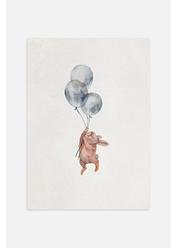 H & M - Flying Bunny Plakat - Brązowy ze sklepu H&M w kategorii Dekoracje ścienne - zdjęcie 169908429