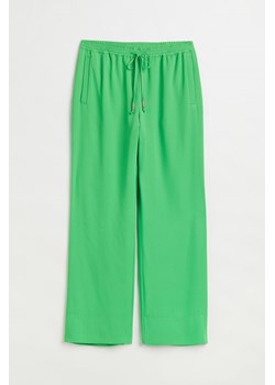 H & M - Szerokie spodnie bez zapięcia - Zielony ze sklepu H&M w kategorii Spodnie damskie - zdjęcie 169908477