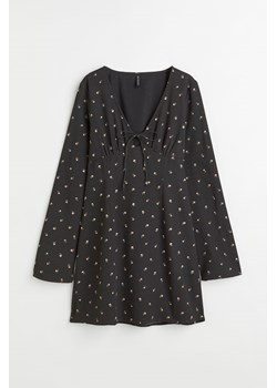 H & M - Wzorzysta sukienka z wiązaniem - Szary ze sklepu H&M w kategorii Sukienki - zdjęcie 169908478