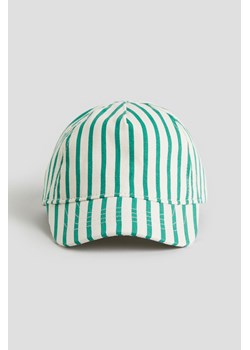 H & M - Bawełniana czapka z daszkiem - Zielony ze sklepu H&M w kategorii Czapki dziecięce - zdjęcie 169908586