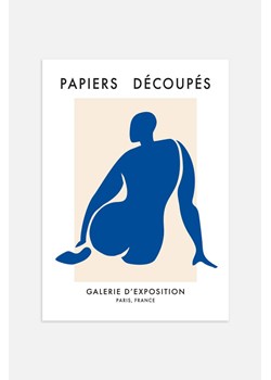 H & M - Papiers Découpés Woman Plakat - Niebieski ze sklepu H&M w kategorii Plakaty - zdjęcie 169908848