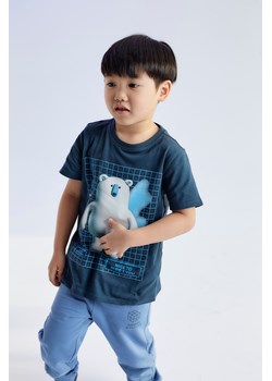 T-shirt dla chłopca z bawełny z nowoczecznym nadrukiem ze sklepu 5.10.15 w kategorii T-shirty chłopięce - zdjęcie 169910826