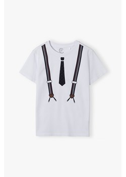 Bawełniany tshirt z nadrukiem szelek męski ze sklepu 5.10.15 w kategorii T-shirty chłopięce - zdjęcie 169910897
