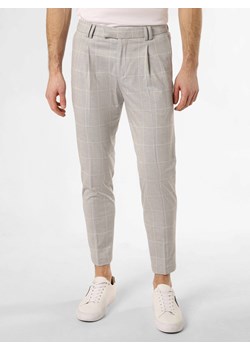 Cinque Spodnie - CISando Mężczyźni Regular Fit Sztuczne włókno jasny szary w kratkę ze sklepu vangraaf w kategorii Spodnie męskie - zdjęcie 169912089
