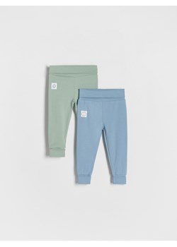 Reserved - Bawełniane spodnie 2 pack - jasnoszary ze sklepu Reserved w kategorii Spodnie i półśpiochy - zdjęcie 169935439