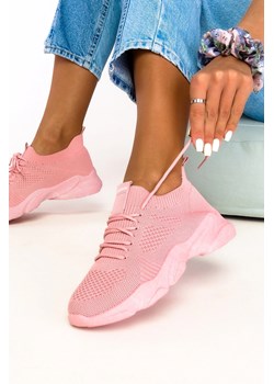 Różowe buty sportowe sznurowane Casu SJ2081-3 ze sklepu Casu.pl w kategorii Buty sportowe damskie - zdjęcie 169940967