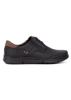 Buty męskie skórzane casual J55 czarne ze sklepu butyolivier w kategorii Półbuty męskie - zdjęcie 169949518