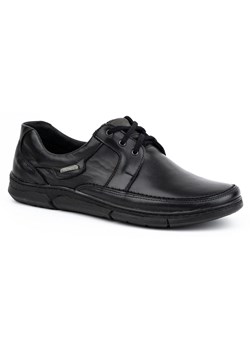 Buty męskie skórzane sznurowane 60K czarny ze sklepu butyolivier w kategorii Półbuty męskie - zdjęcie 169951045