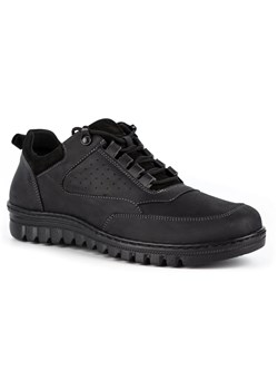 Buty męskie casual skórzane 0228W czarne ze sklepu butyolivier w kategorii Półbuty męskie - zdjęcie 169951939