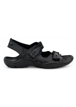 Sandały męskie skórzane 448 czarne ze sklepu butyolivier w kategorii Sandały męskie - zdjęcie 169951959