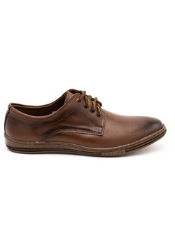 Skórzane buty męskie 295LU brązowe ze sklepu butyolivier w kategorii Buty eleganckie męskie - zdjęcie 169952127