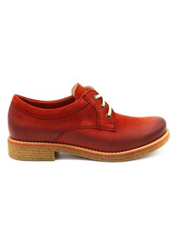 Buty damskie skórzane trzewiki 656B czerwone ze sklepu butyolivier w kategorii Półbuty damskie - zdjęcie 169953688